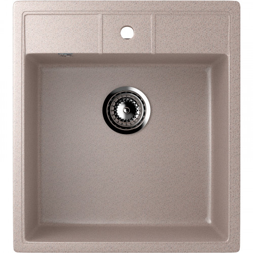 Кухонная мойка Ulgran Classic U-406-302 Песочная искусственный камень (литьевой мрамор) встраиваемый