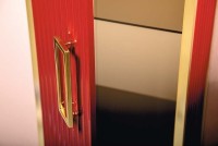 Шкаф пенал Boheme Armadi Art Monaco 35 868-RG подвесной Бордо глянец Золото МДФ / ЛДСП