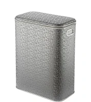 Корзина для белья Geralis FHH-B Flower цвет Серебро, кант Хром, стандартная