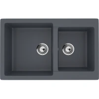 Кухонная мойка Ulgran Classic U-505-343 Антрацит искусственный камень (литьевой мрамор) встраиваемый