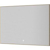 Зеркало Boheme Modern 100x70 543-100-MG с подсветкой Золото матовое с сенсорным выключателем и подогревом стекло