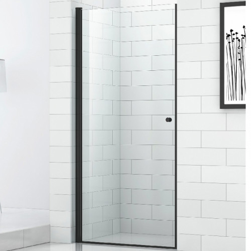 Душевая дверь Cezares Eco 90 ECO-O-B-1-90-C-NERO профиль Черный стекло прозрачное