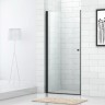 Душевая дверь Cezares Eco 90 ECO-O-B-1-90-C-NERO профиль Черный стекло прозрачное
