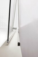 Душевая дверь Cezares Eco 90 ECO-O-B-1-90-C-NERO профиль Черный стекло прозрачное