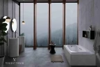 Чугунная ванна Vinsent Veron Concept 165x70 VCO1657042H/VH0015BL цвет Белый с дугообразными черными матовыми ручками