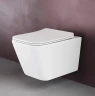 Комплект унитаза с инсталляцией Ceramicanova Metric CN3007_1001B_1000 с сиденьем Микролифт и Черной матовой клавишей смыва фарфор подвесной