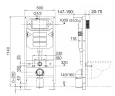 Комплект унитаза с инсталляцией Ceramicanova Metric CN3007_1001B_1000 с сиденьем Микролифт и Черной матовой клавишей смыва фарфор подвесной