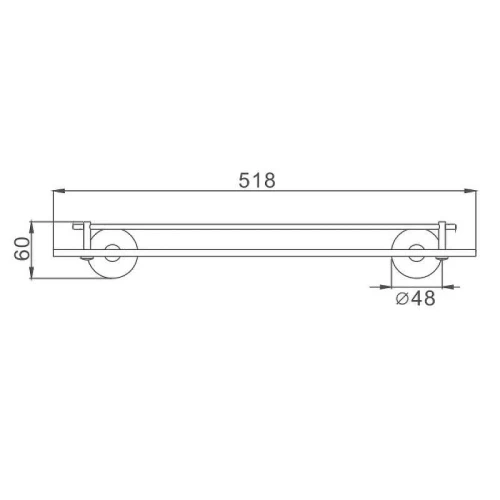 Стеклянная полка D-Lin D260111 цвет Черный матовый