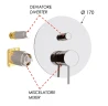 Смеситель для душа Remer X-Style X09KBCFP цвет Черный брашированный хром
