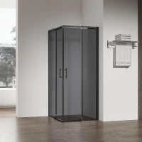 Душевой уголок Veconi Rovigo RV-50B 100х100 RV50B-100100-05-C8 профиль Черный матовый стекло тонированное