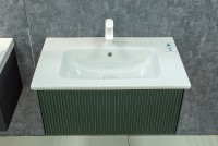 Тумба под раковину WellWant Aura 60 WWM000600G подвесная Серо-зеленая