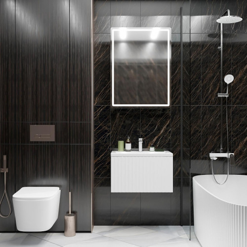 Тумба под раковину Mixline Вектор 60 554821 подвесная цвет Белый