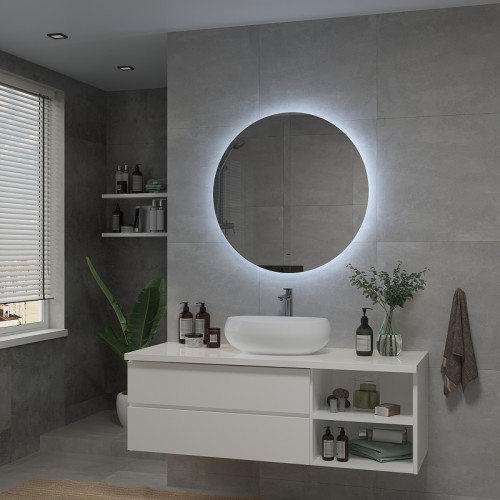 Зеркало Континент Ajour D 800 ЗЛП105 с подсветкой с бесконтактным выключателем стекло