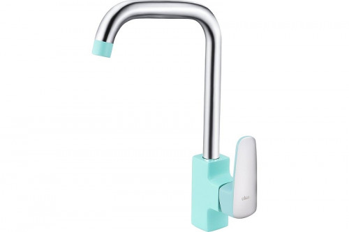Смеситель для кухни Ekko E40303 цвет Хром Бирюзовый