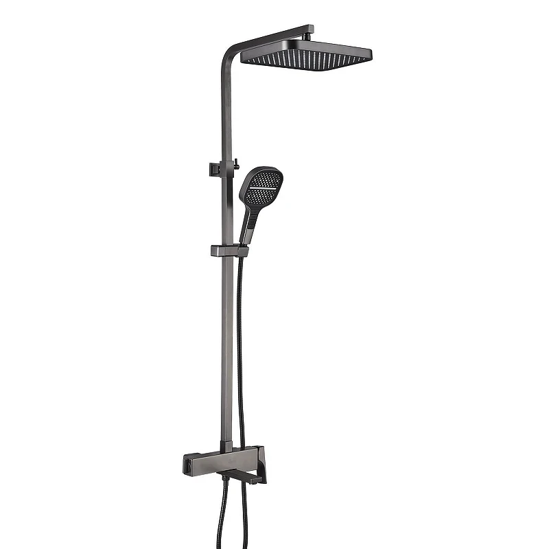 Душевая система Rose R1056T цвет Оружейная сталь