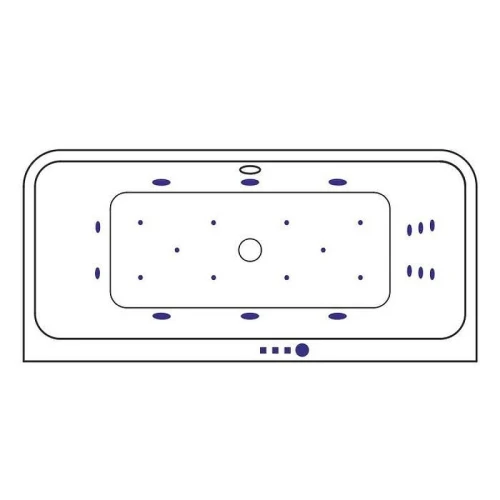 Акриловая ванна Excellent Arana 180x85 WAEX.ARA18.ULTRA.WH цвет Белый с гидромассажем форсунки Белые