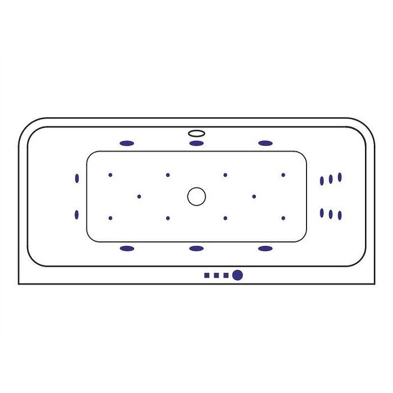 Акриловая ванна Excellent Arana 180x85 WAEX.ARA18.ULTRA.WH цвет Белый с гидромассажем форсунки Белые