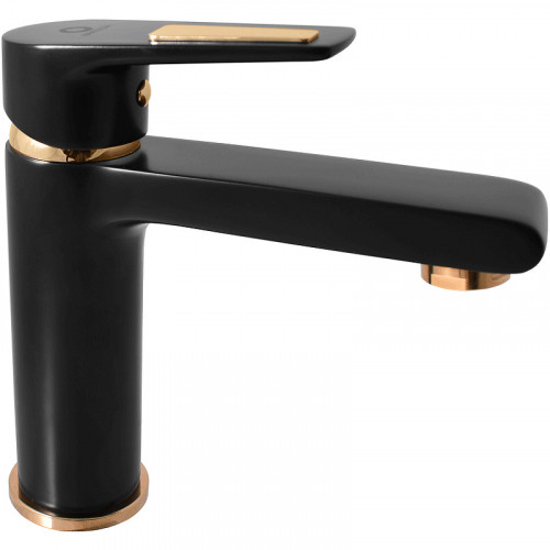 Смеситель для раковины Rav Slezak Colorado CO328.5CMATZ Черный матовый Золото латунь