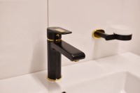 Смеситель для раковины Rav Slezak Colorado CO328.5CMATZ Черный матовый Золото латунь