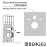 Инсталляция Berges Atom Line 410 040344 для унитаза с клавишей смыва Хром матовый пластик