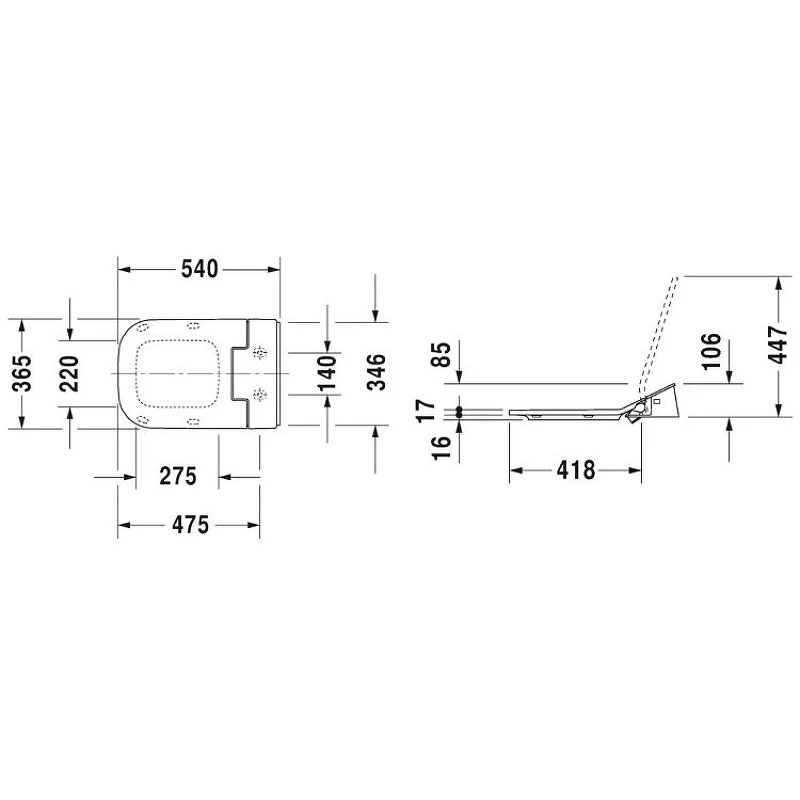Крышка биде Duravit SensoWash Slim 611300002304300 с Микролифтом