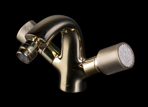 Смеситель для биде Boheme Royal Cristal 296-Royal/CRST Золото латунь