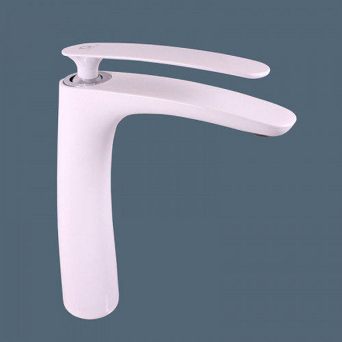 Смеситель для раковины Rav Slezak Tigris TG130.5BC Белый глянец Хром латунь