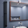 Электрический полотенцесушитель Маргроид Inaro профильный 1200x60 Inaro-1206-1081-9005R правый Черный матовый нержавеющая сталь
