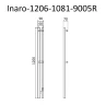 Электрический полотенцесушитель Маргроид Inaro профильный 1200x60 Inaro-1206-1081-9005R правый Черный матовый нержавеющая сталь