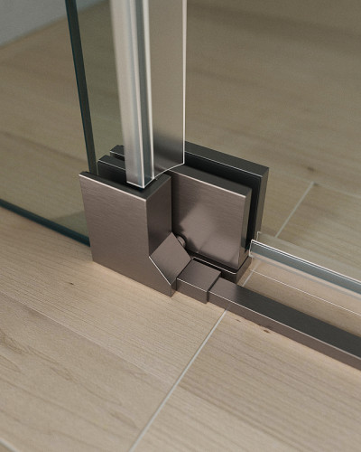 Душевая дверь Cezares Slider 90 SLIDER-B-1-80/90-C-GM профиль Оружейнная сталь стекло прозрачное