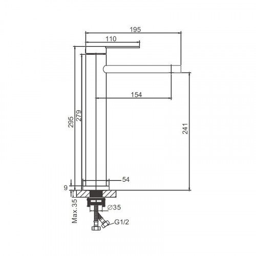 Смеситель для раковины Belz B813-7 B11813-7 цвет Черный