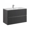 Тумба под раковину Art&Max Elegant 90 AM-ELEGANT-900-2C-SO-GM-LED подвесная цвет Серый матовый