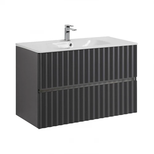 Тумба под раковину Art&Max Elegant 90 AM-ELEGANT-900-2C-SO-GM-LED подвесная цвет Серый матовый