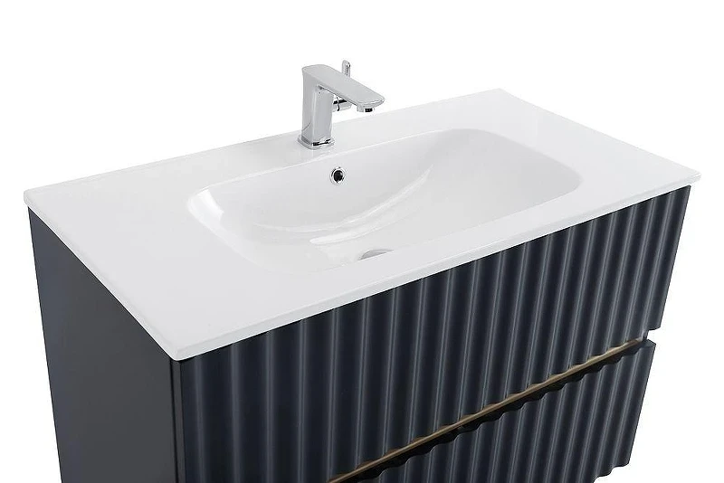Тумба под раковину Art&Max Elegant 90 AM-ELEGANT-900-2C-SO-GM-LED подвесная цвет Серый матовый