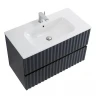 Тумба под раковину Art&Max Elegant 90 AM-ELEGANT-900-2C-SO-GM-LED подвесная цвет Серый матовый