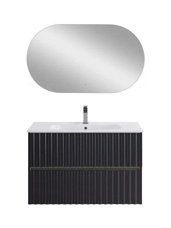 Тумба под раковину Art&Max Elegant 90 AM-ELEGANT-900-2C-SO-GM-LED подвесная цвет Серый матовый