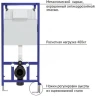 Унитаз с инсталляцией Ceramicanova Union CN4009T + Berges Novum L3 040213 с сиденьем Микролифт и клавишей смыва Хром