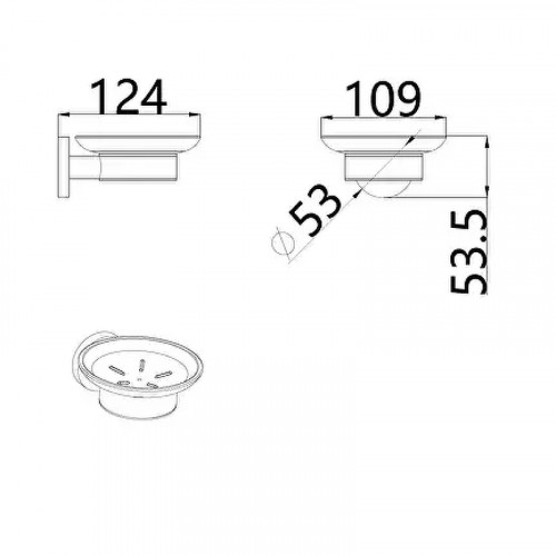 Мыльница AQUAme Trento AQM7211CR цвет Хром