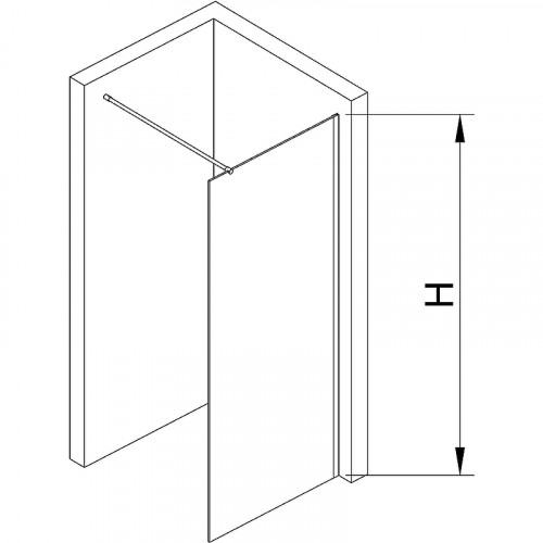 Душевая перегородка RGW Walk In WA-002 80 35100208-11 профиль Хром стекло прозрачное