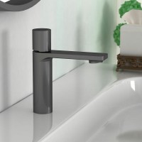 Смеситель для раковины Vincea Vogue VBF-4V3GM Вороненая сталь латунь