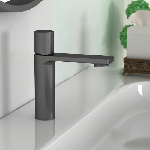 Смеситель для раковины Vincea Vogue VBF-4V3GM Вороненая сталь латунь