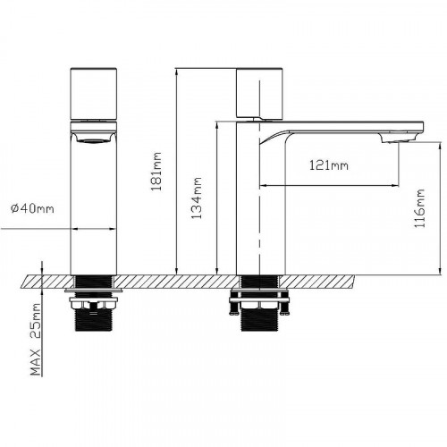 Смеситель для раковины Vincea Vogue VBF-4V3GM Вороненая сталь латунь