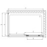 Душевой уголок Vincea Soft 150x90 VSR-3SO9015CLGM профиль Вороненая сталь стекло прозрачное