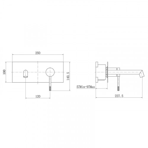 Смеситель для раковины Fashun A51033 цвет Сатин