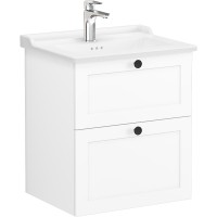 Тумба с раковиной Vitra Root Classic 60 68848 подвесная Белая матовая МДФ / ЛДСП