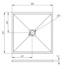 Душевой поддон из искусственного камня Veconi Tezeo 90x90 TZW20-90-R1 Белый