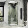 Душевой уголок Maybah Glass MGY-1327-5 900x900x1950 раздвижной профиль Хром матовый стекло сатиновое