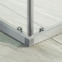 Душевой уголок Maybah Glass MGY-1327-5 900x900x1950 раздвижной профиль Хром матовый стекло сатиновое