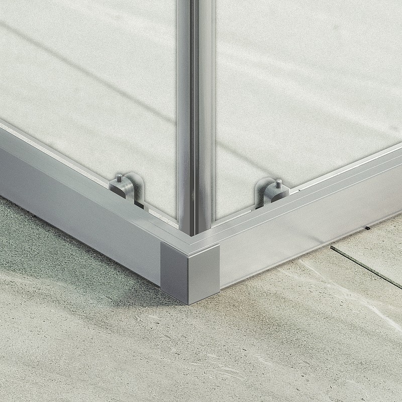 Душевой уголок Maybah Glass MGY-1327-5 900x900x1950 раздвижной профиль Хром матовый стекло сатиновое