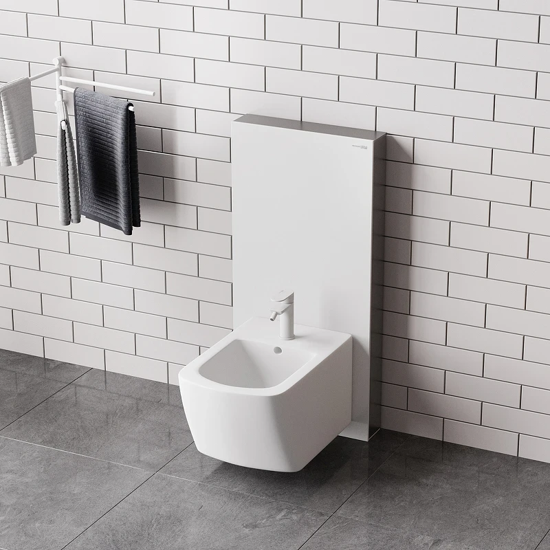 Инсталляция WasserKRAFT Naab 86BDT.050.WH для биде Белая нержавеющая сталь, алюминий
